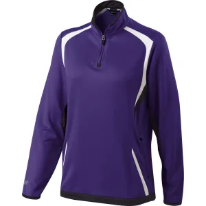 Holloway Women's Purple/Black/White Quarter Zip Transform Pullover