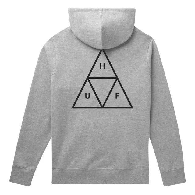 HUF ESSENTIALS TRIPLE TRIANGLE PULLOVER HOODIE // GREY HEATHER