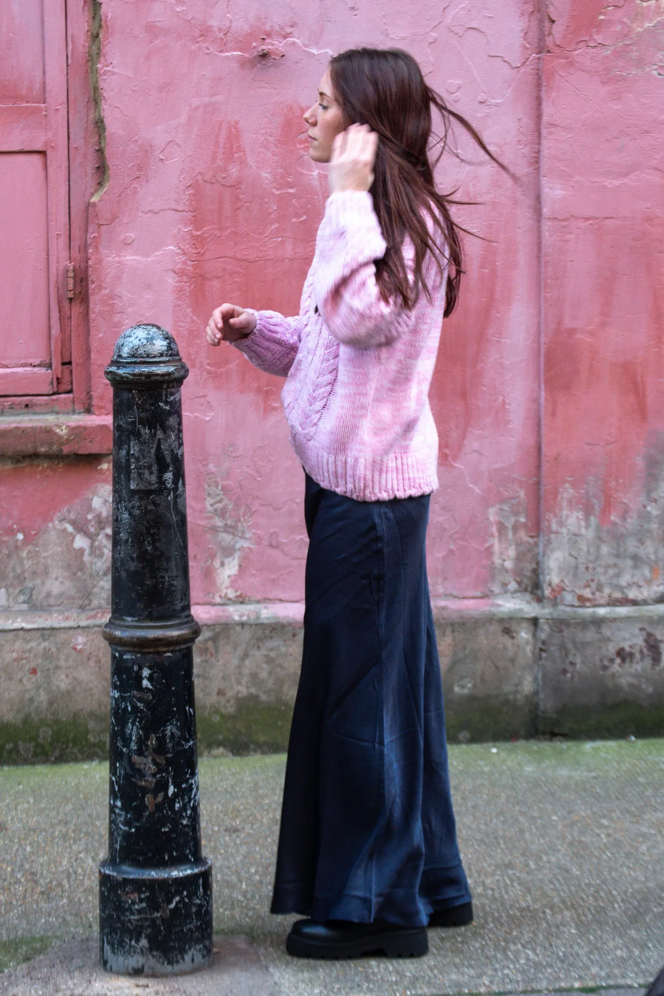 ICHI Hamile Lilas Pink Knitted Pullover