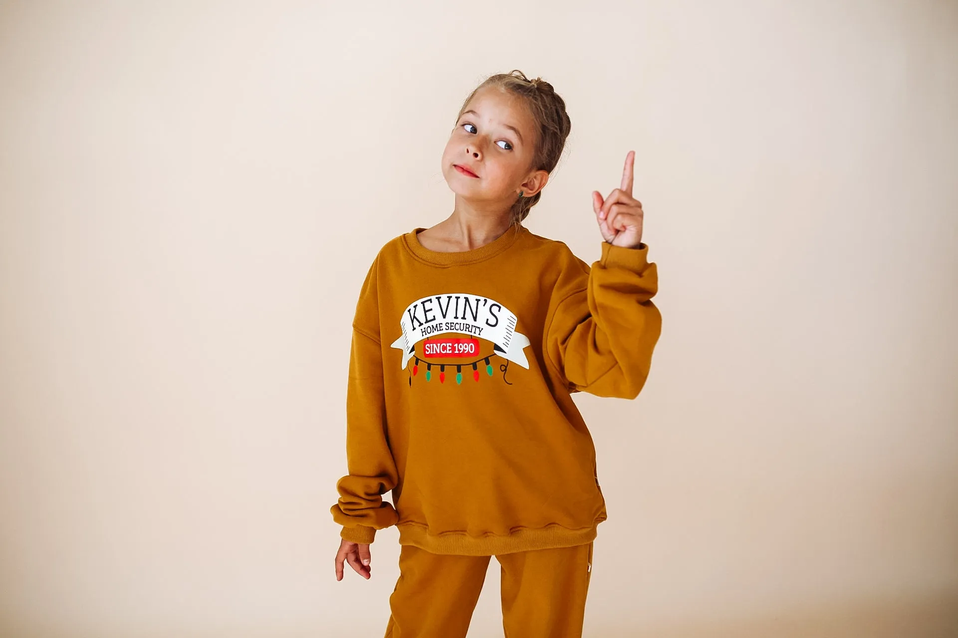 ***imperfect** HOME ALONE | printed front & back | oversized drop shoulder pullover | KIDS