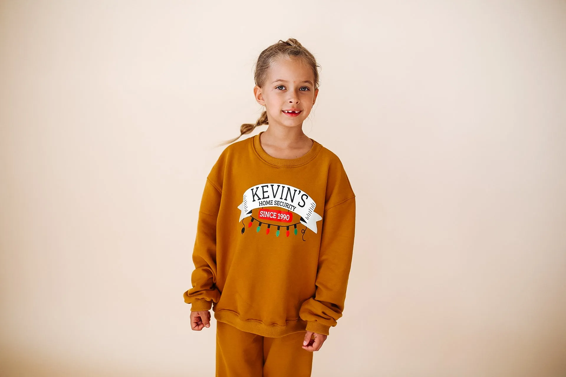 ***imperfect** HOME ALONE | printed front & back | oversized drop shoulder pullover | KIDS