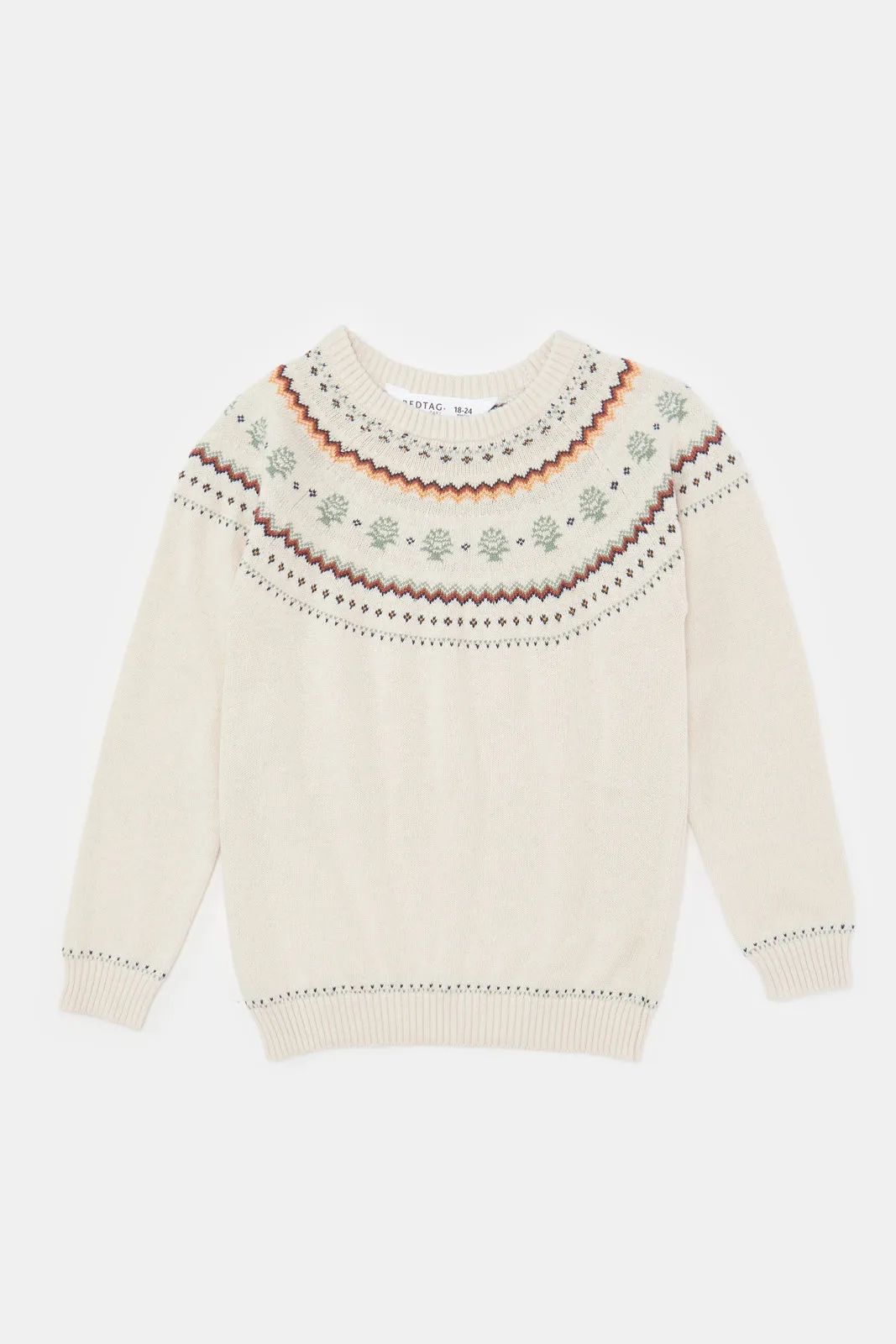 Infant Boys Ecru Knitted Pullover