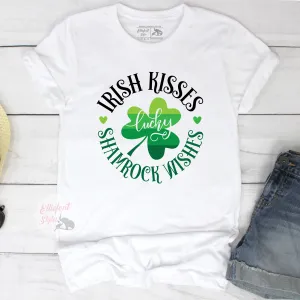 Irish Kisses Shamrock Wishes Shirt