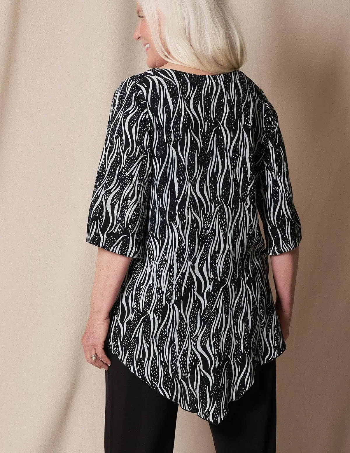 Island Batik Tunic - Black - Small, Medium and Large Only