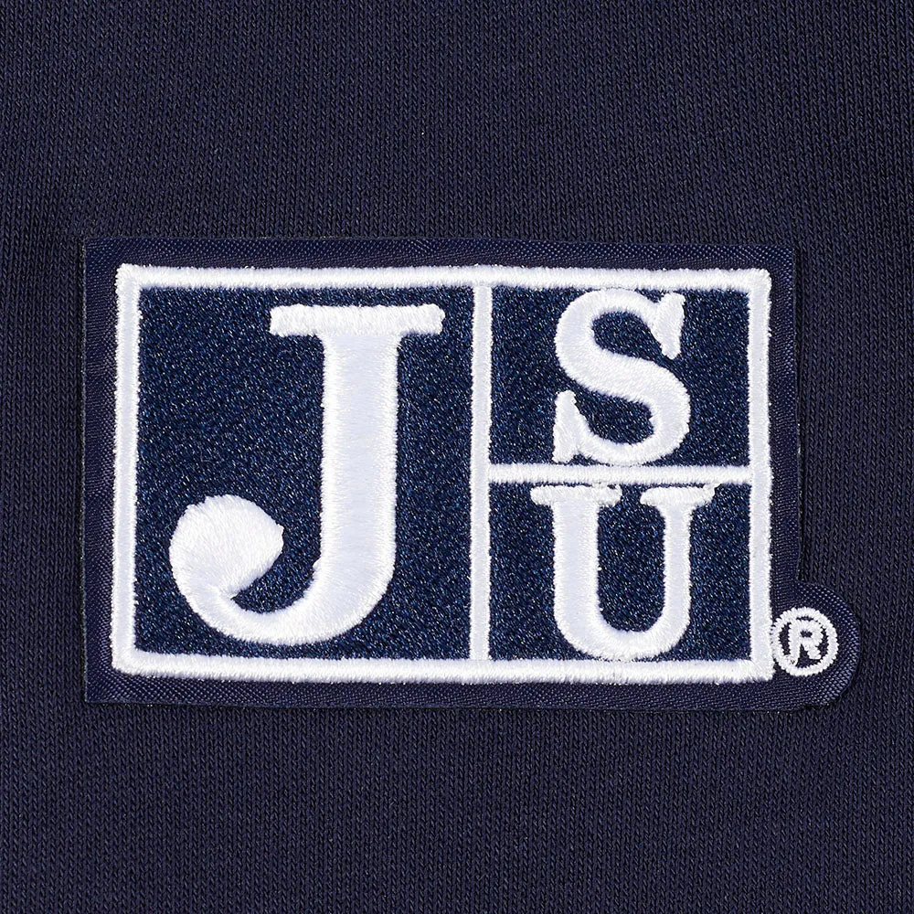 JACKSON STATE UNIVERSITY CLASSIC WOMEN'S RIB FLC CROPPED PO HOODIE (MIDNIGHT NAVY)