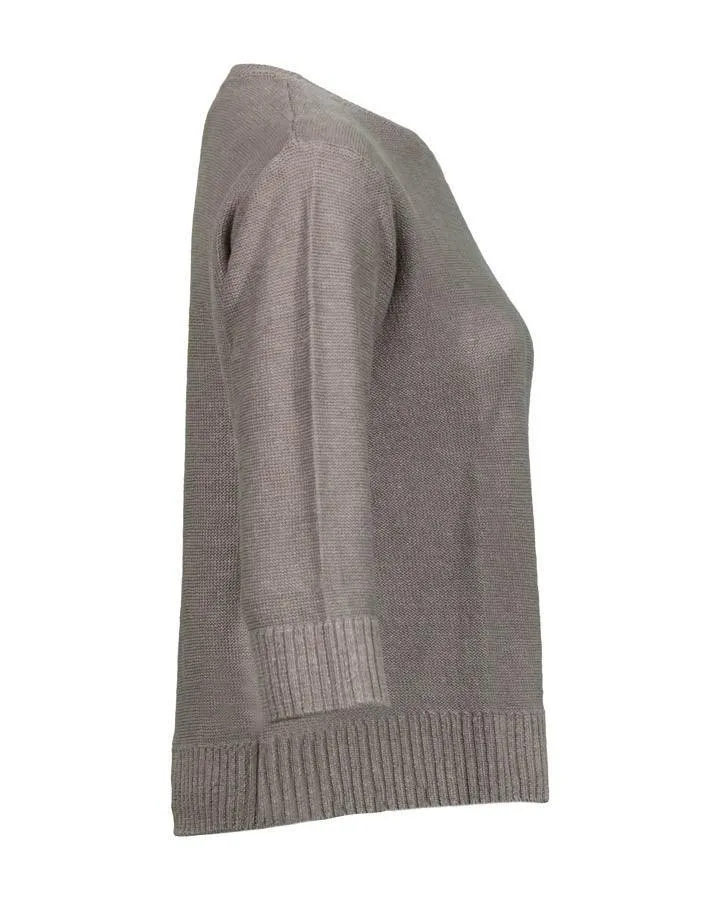 Kinross Cashmere Textured Easy Linen Pullover