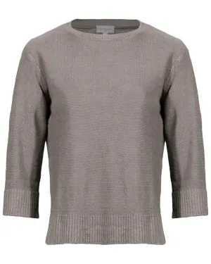 Kinross Cashmere Textured Easy Linen Pullover