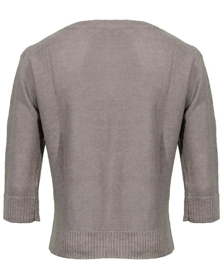 Kinross Cashmere Textured Easy Linen Pullover