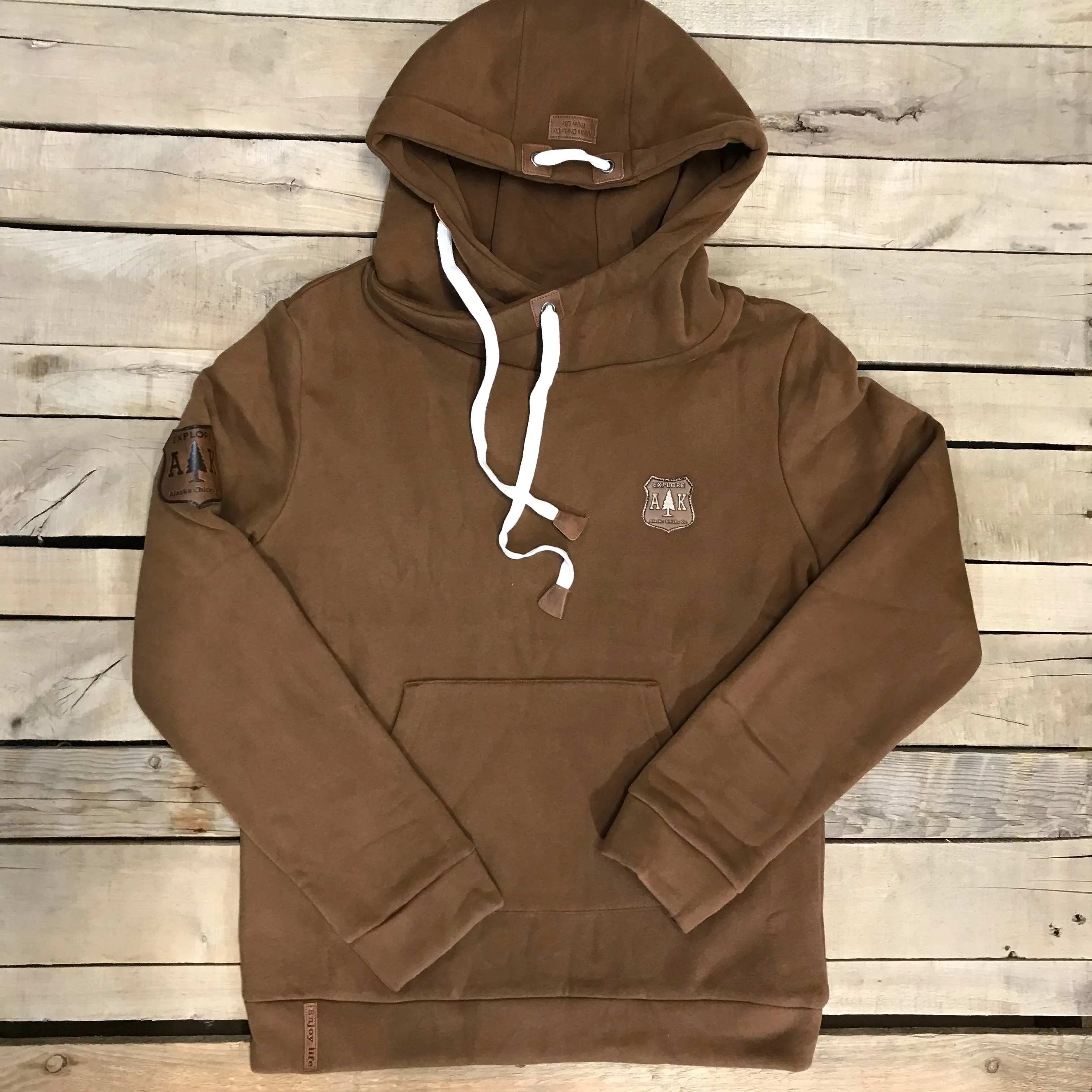 Lazy Mountain Leather Patch Hoodie