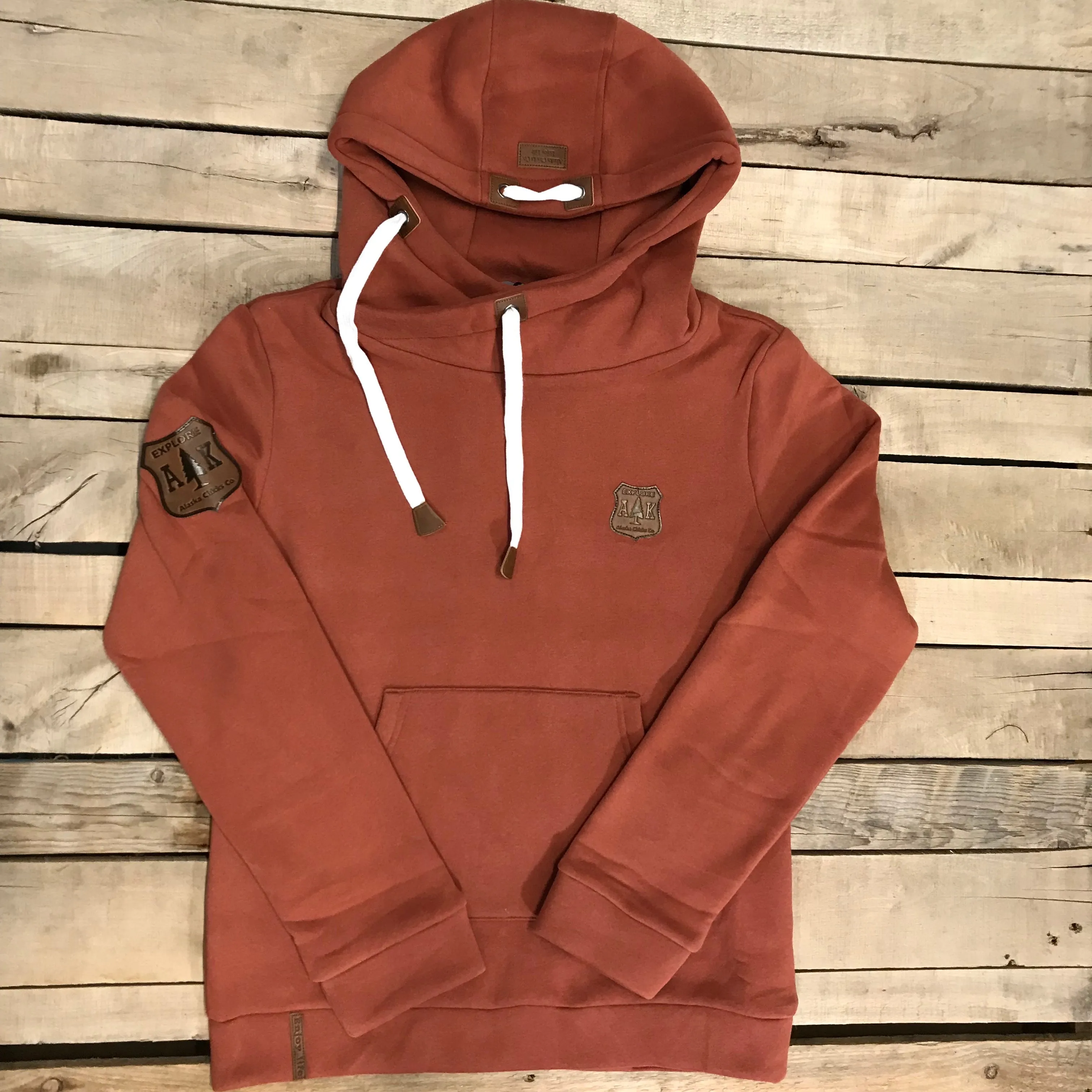 Lazy Mountain Leather Patch Hoodie