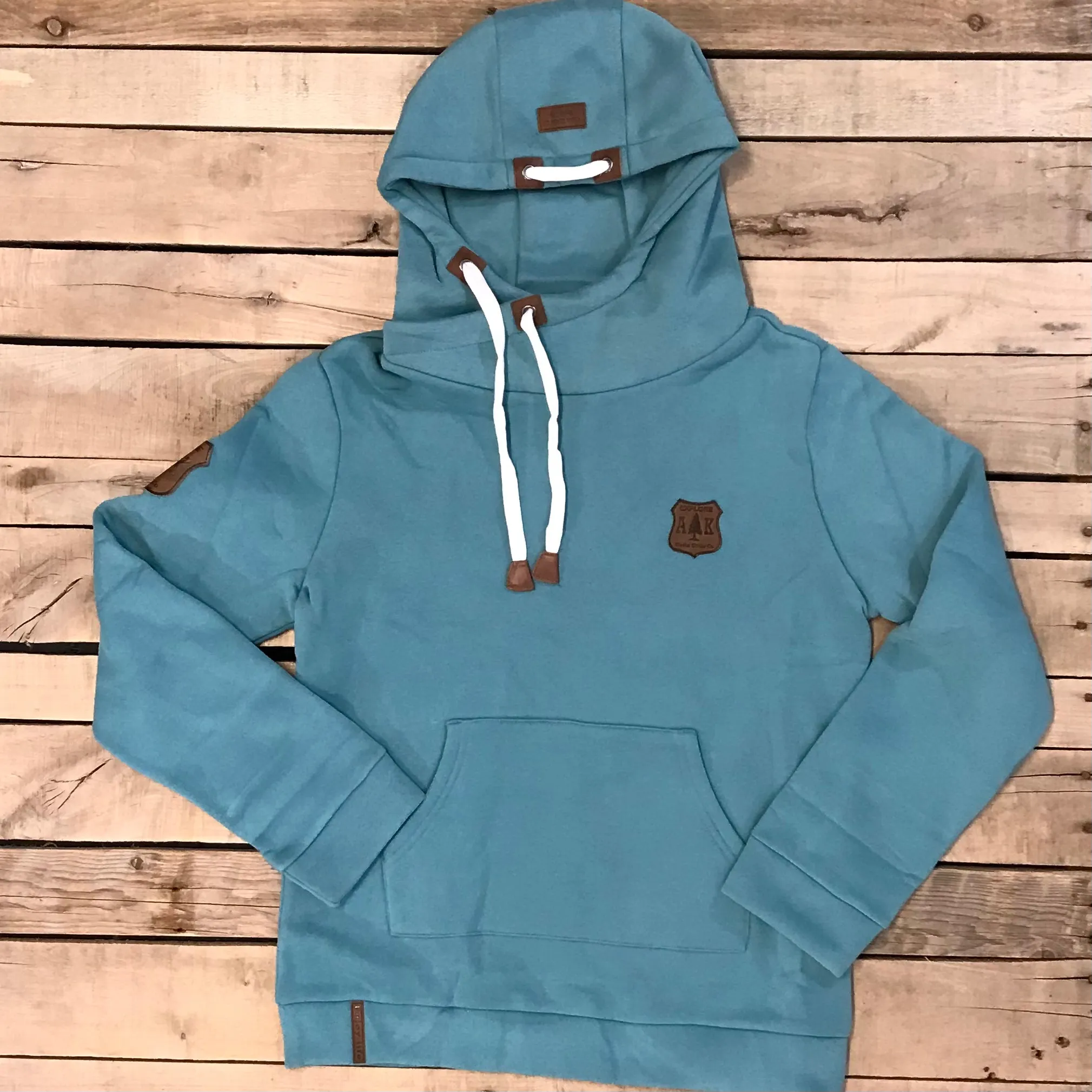 Lazy Mountain Leather Patch Hoodie