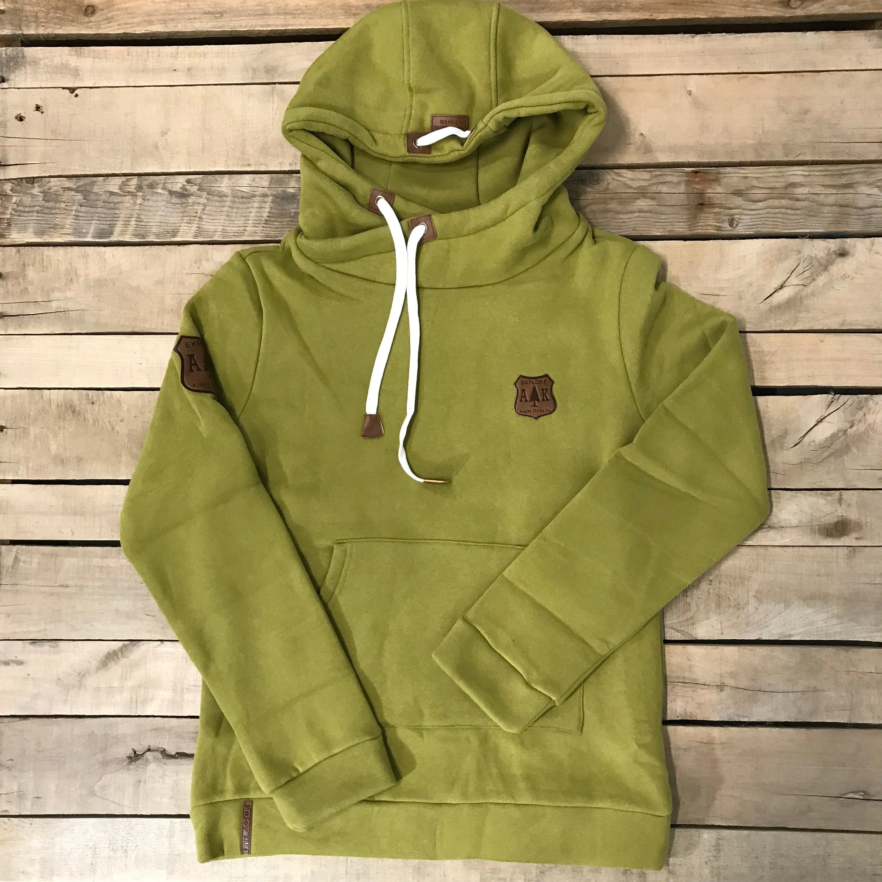 Lazy Mountain Leather Patch Hoodie