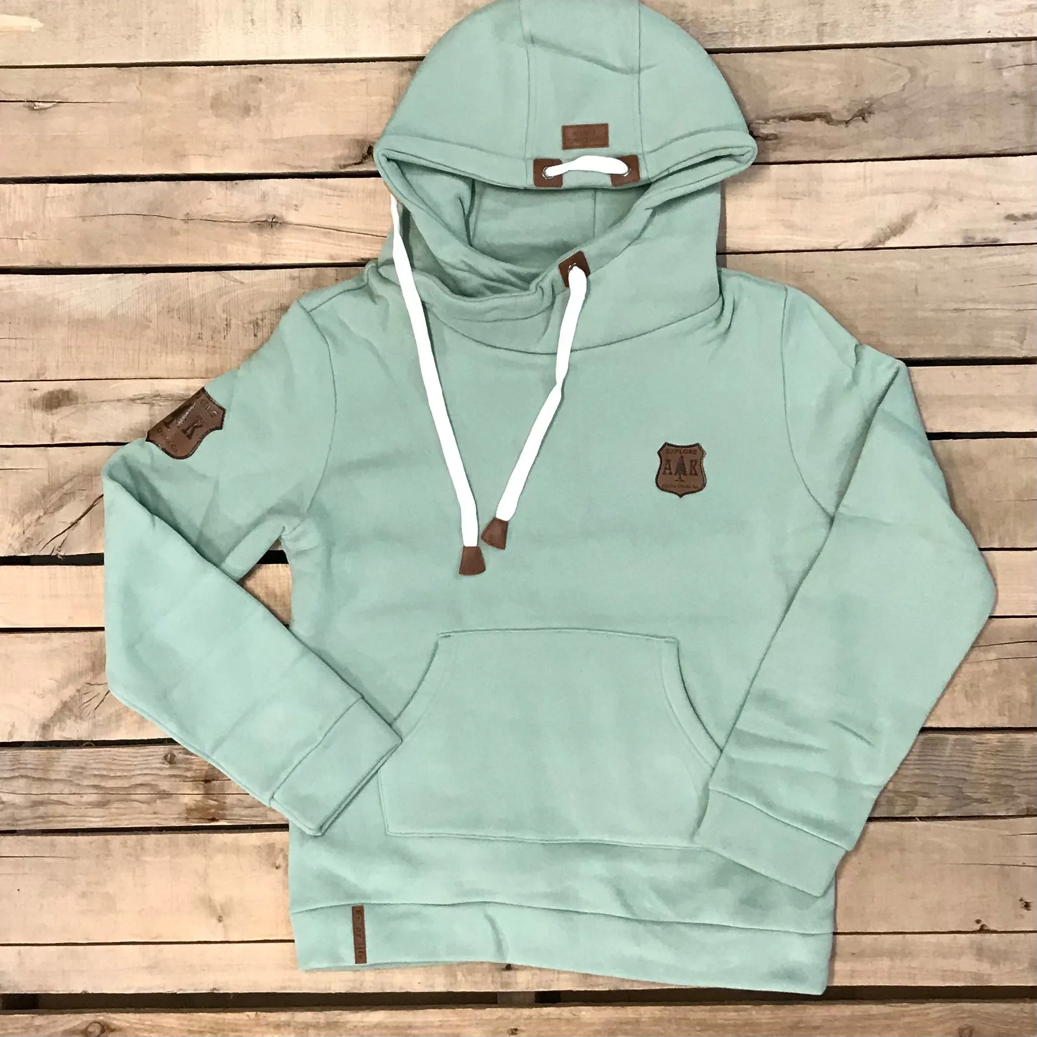 Lazy Mountain Leather Patch Hoodie