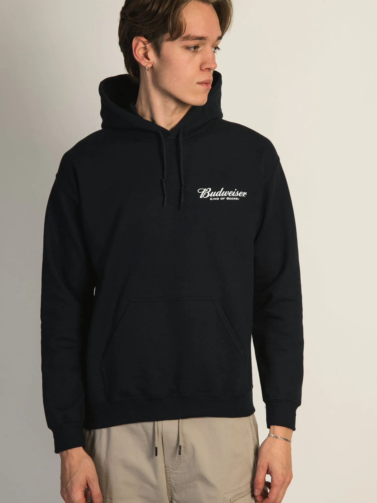 LICENSED BUDWEISER RETRO PULLOVER HOODIE