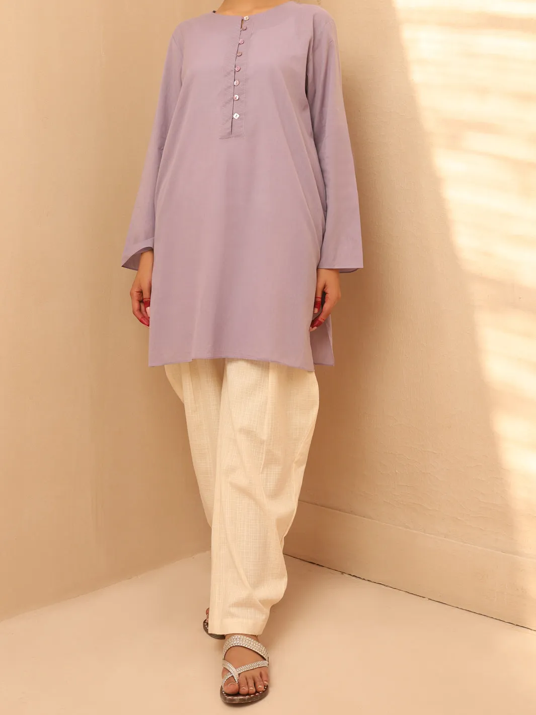 Lilac Linen Tunic - ALCR-LK-1019