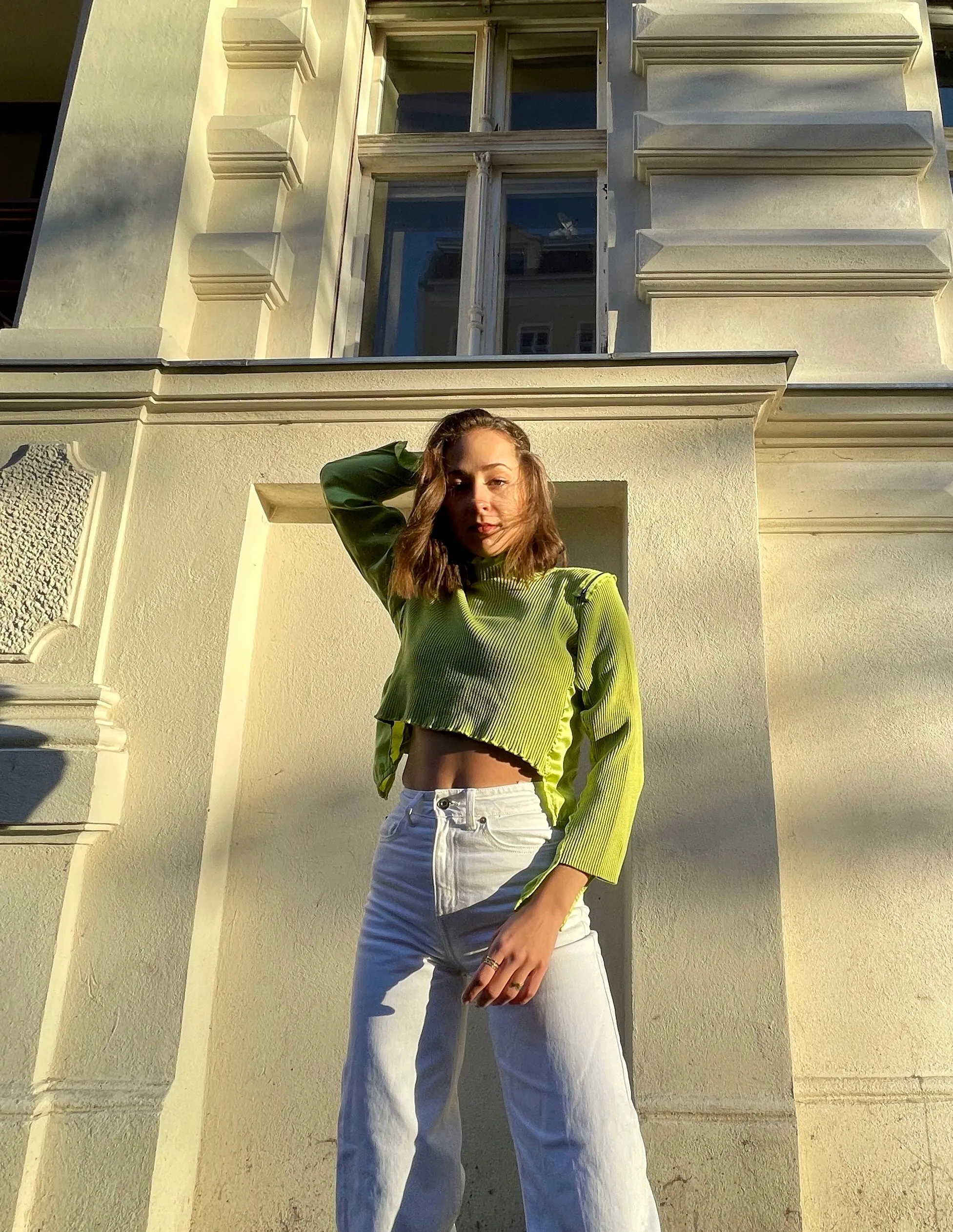 LIME GREEN TURTLENECK