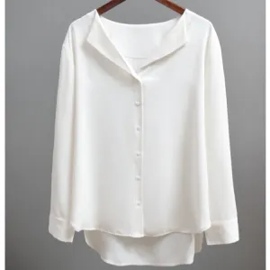 Long Sleeve Loose Chiffon Shirt