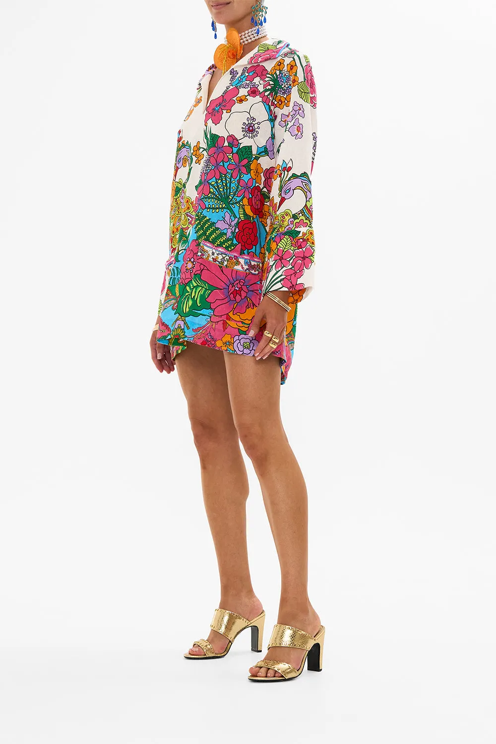 LONG SLEEVE TUNIC DRESS COSMIC PRAIRIE