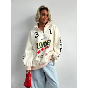 Loose Mid-length Pullover Sweatshirt