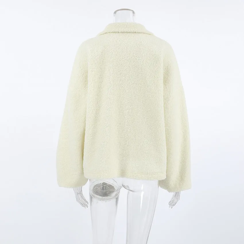 Luna Sherpa Quarter-Zip Teddy Pullover