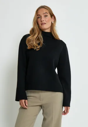 Lupi High Neck Knit Pullover - Black