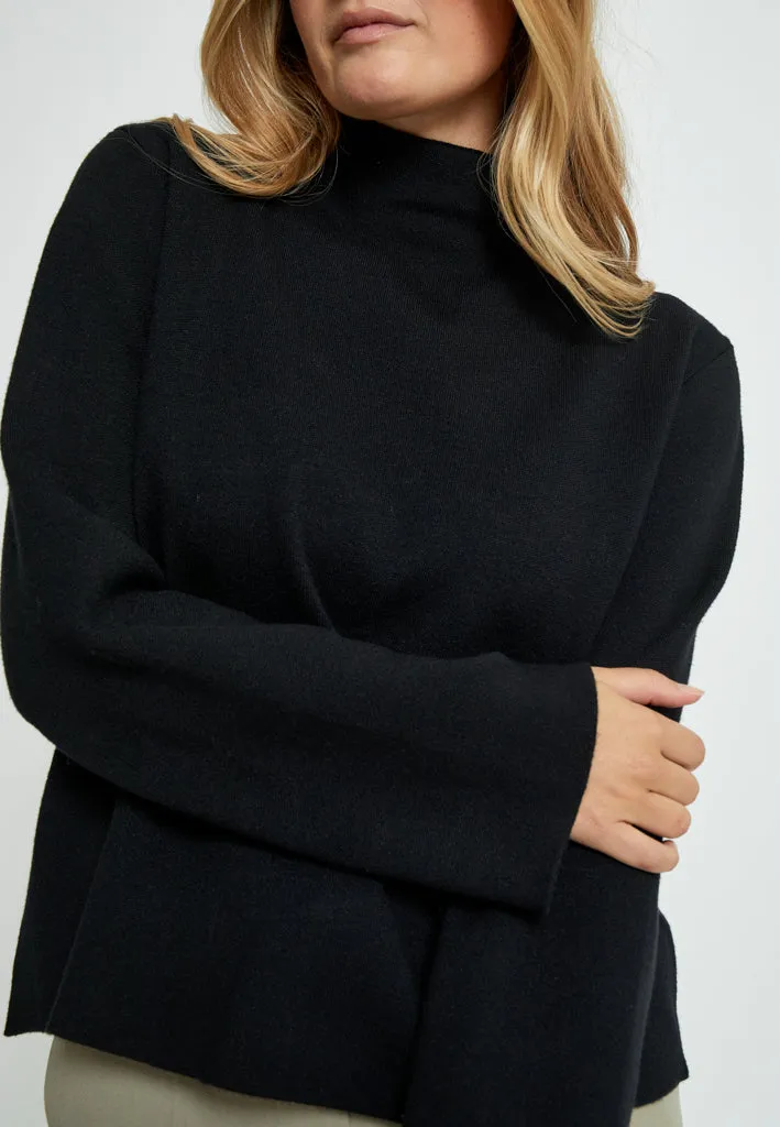 Lupi High Neck Knit Pullover - Black