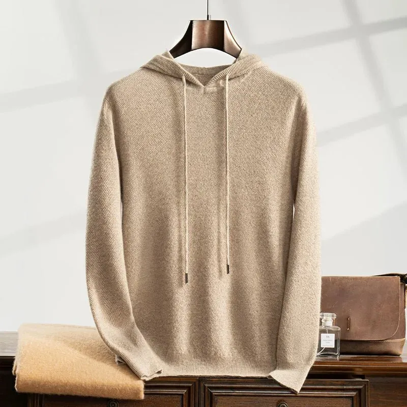 Luxurious Cashmere Hooded Pullover