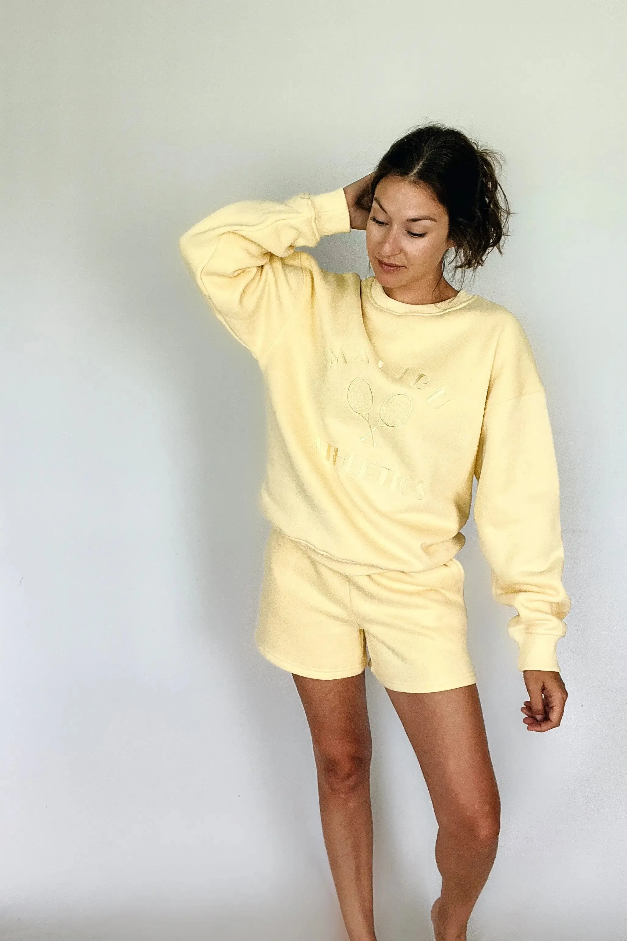 Malibu Athletics Yellow Pullover Sweatshirt