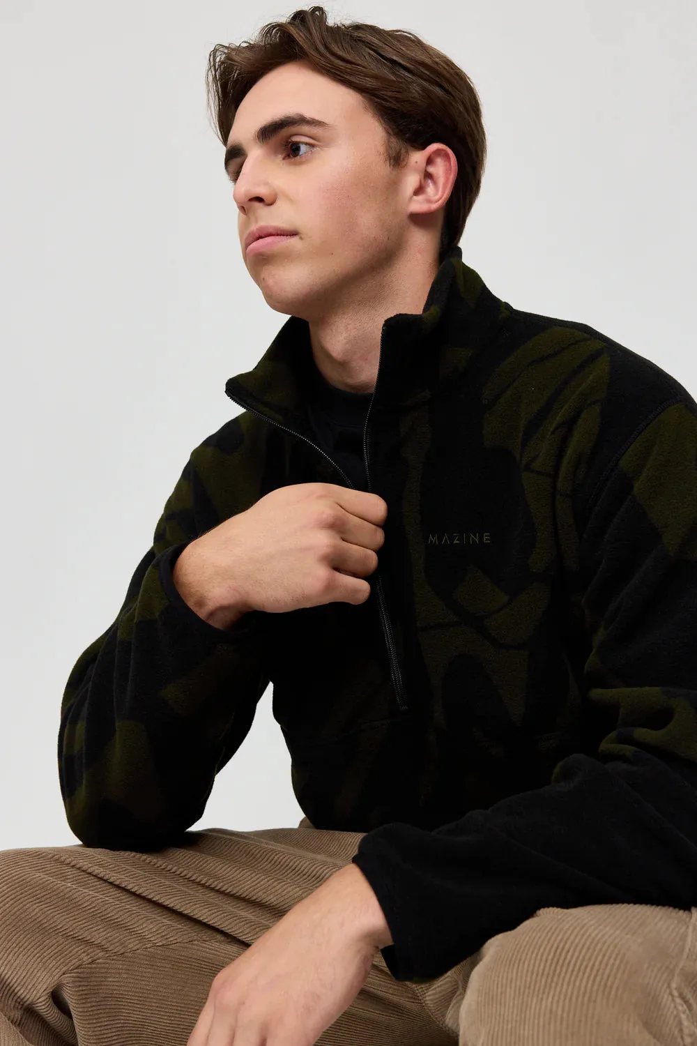 Mazine Nash Printed Fleece Half Zip