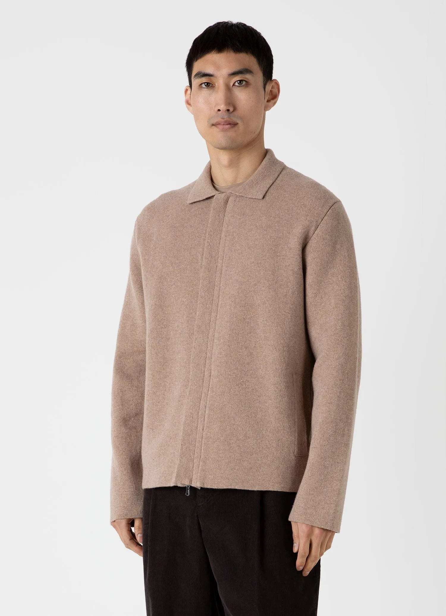 Men's Double Faced Jacket in Sandstone