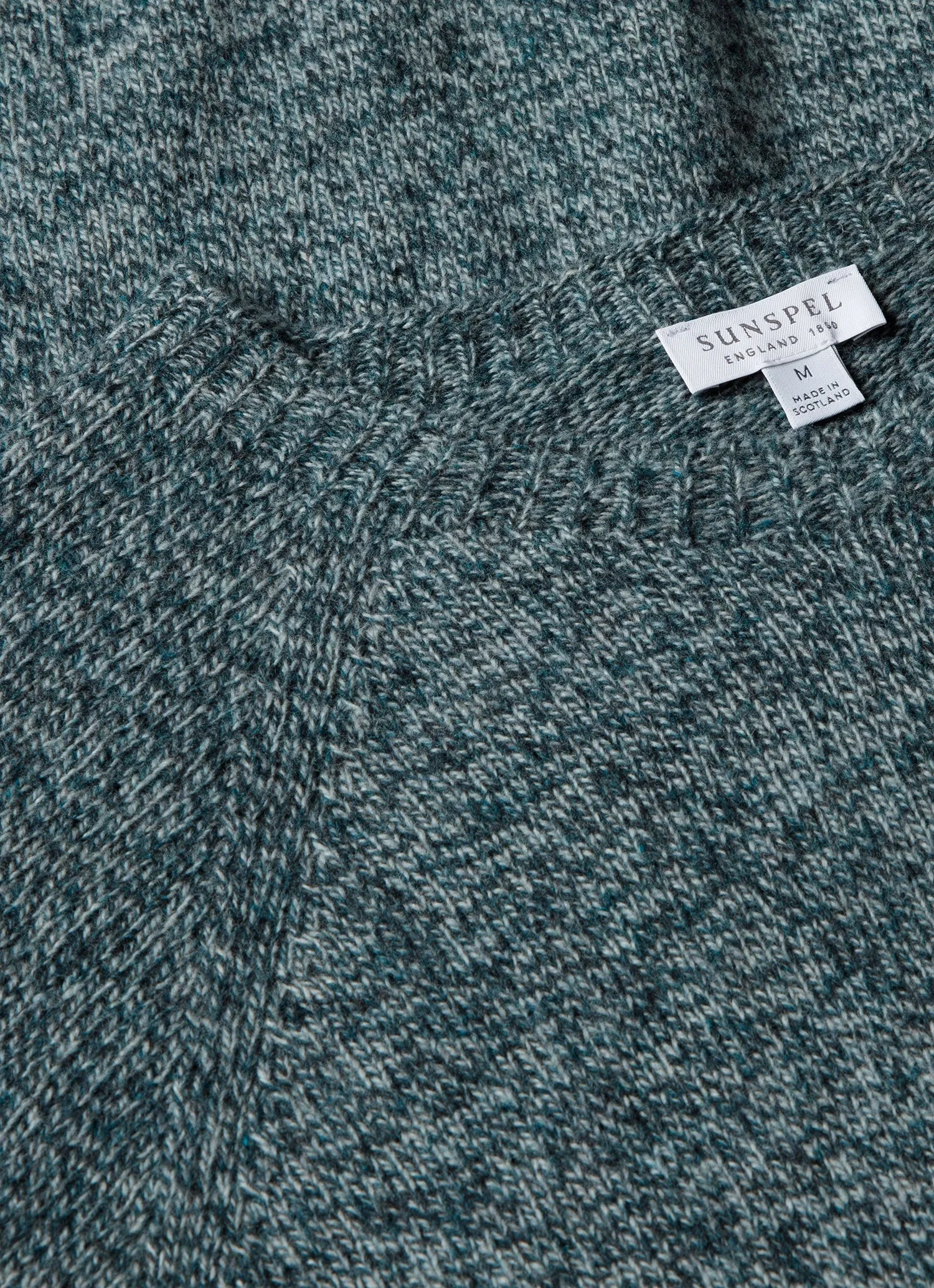 Men's Lambswool Crew Neck Jumper in Green Sage Twist