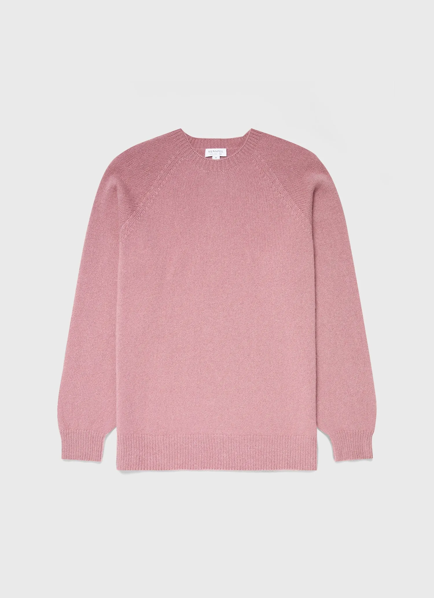 Men's Lambswool Crew Neck Jumper in Vintage Pink