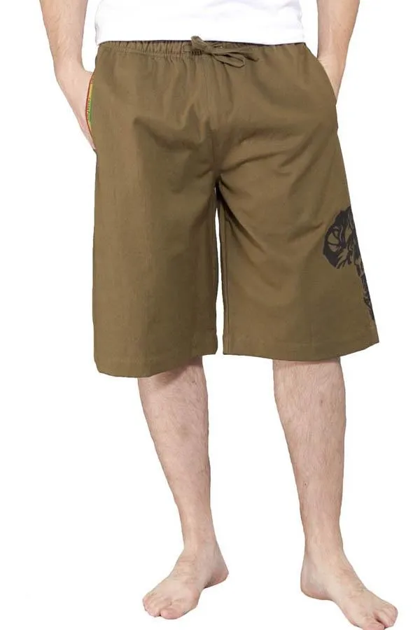 Men's Rastafari African Lion Cotton Shorts