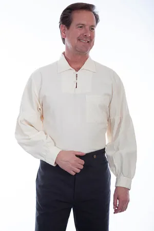 Men's Western Shirt Collection: Scully Rangewear Pullover Gathered Sleeves