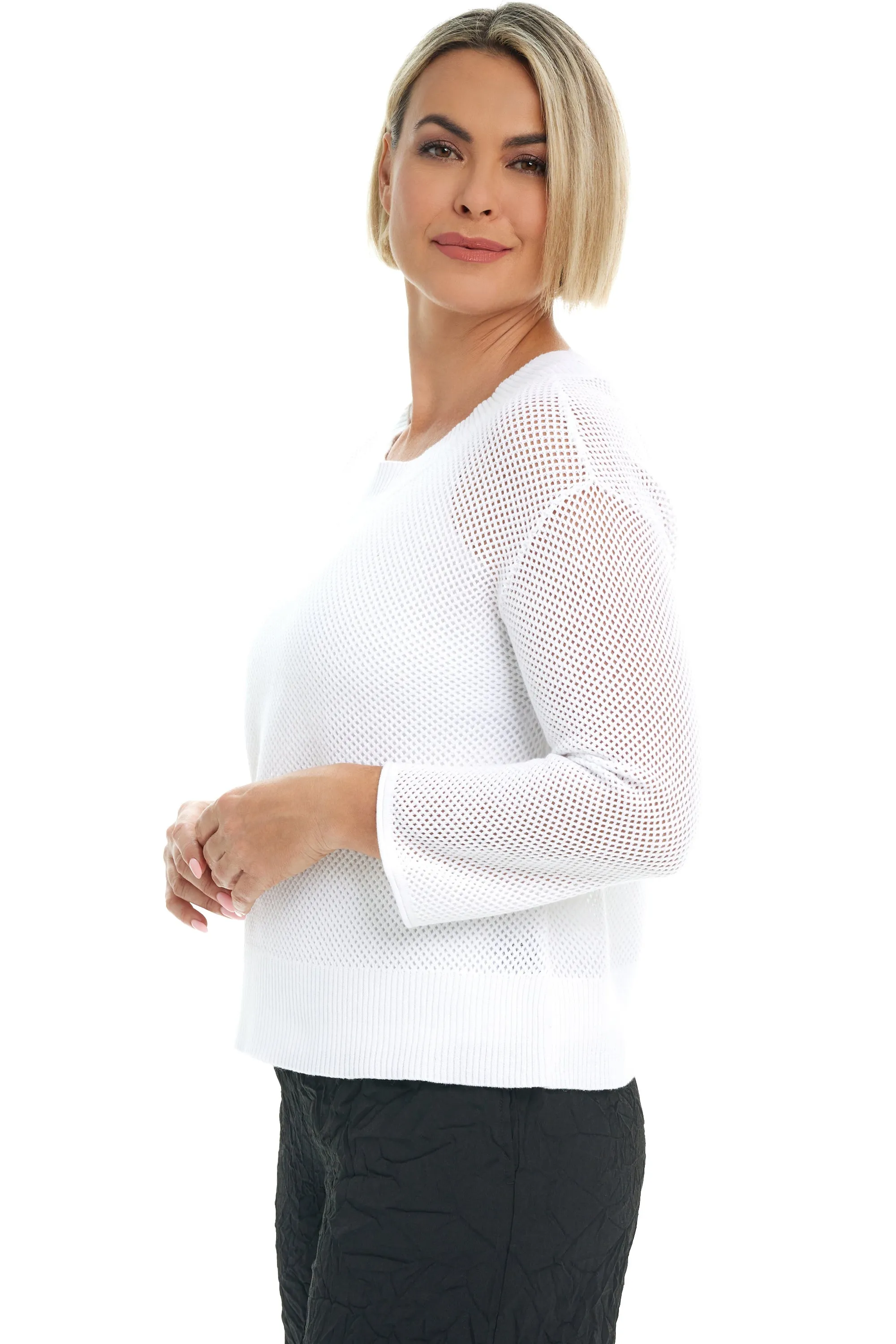 Mesh Stitch Topper Sweater