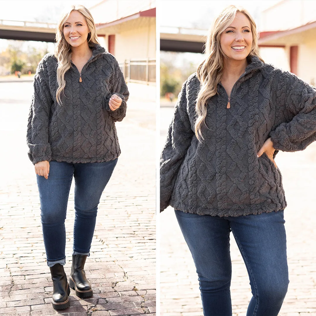 Mess Is Mine Pullover, Charcoal Grey