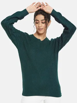 Mettle Women Green Pullover