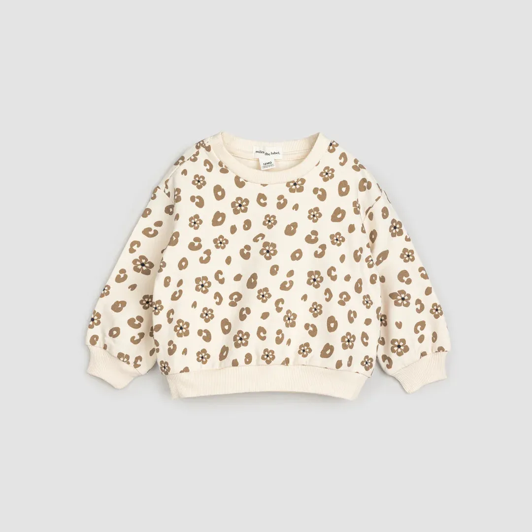 MIL Floral Leopard Print Pullover