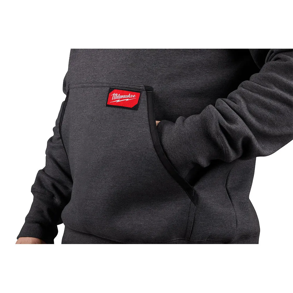 Milwaukee 350 Gray Heavy Duty Pullover Hoodie