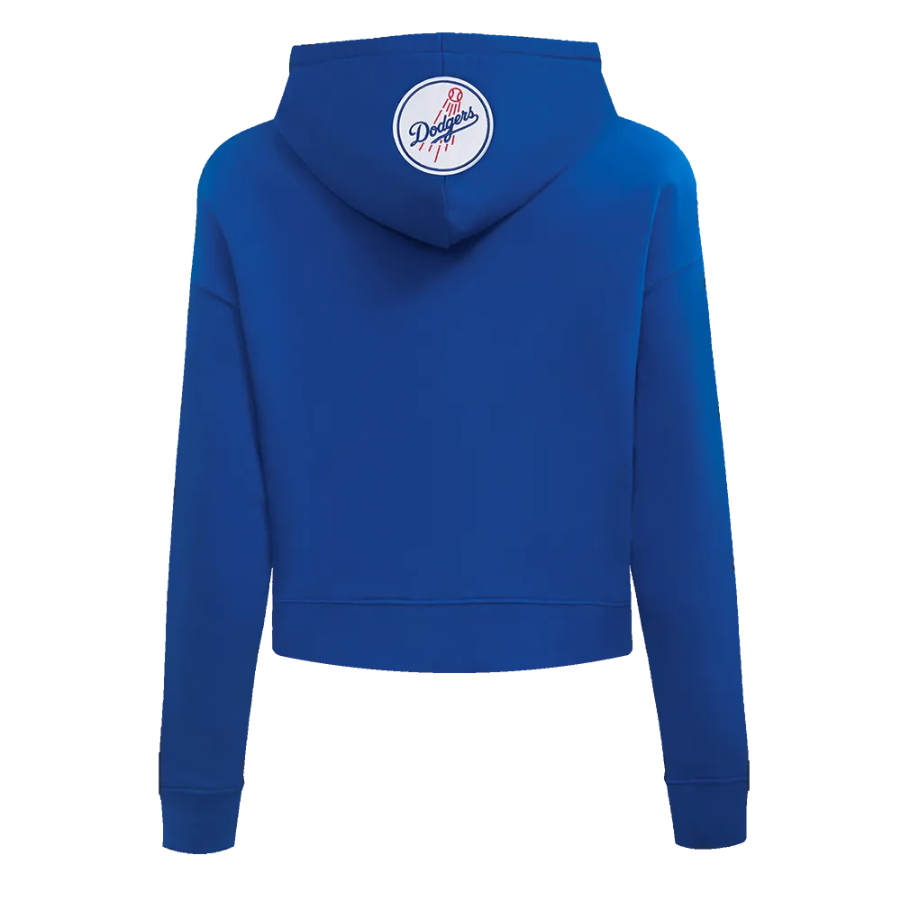 MLB LOS ANGELES DODGERS GAME DAY CLASSICS WOMEN'S DK CROPPED PO HOODIE (DODGER BLUE)