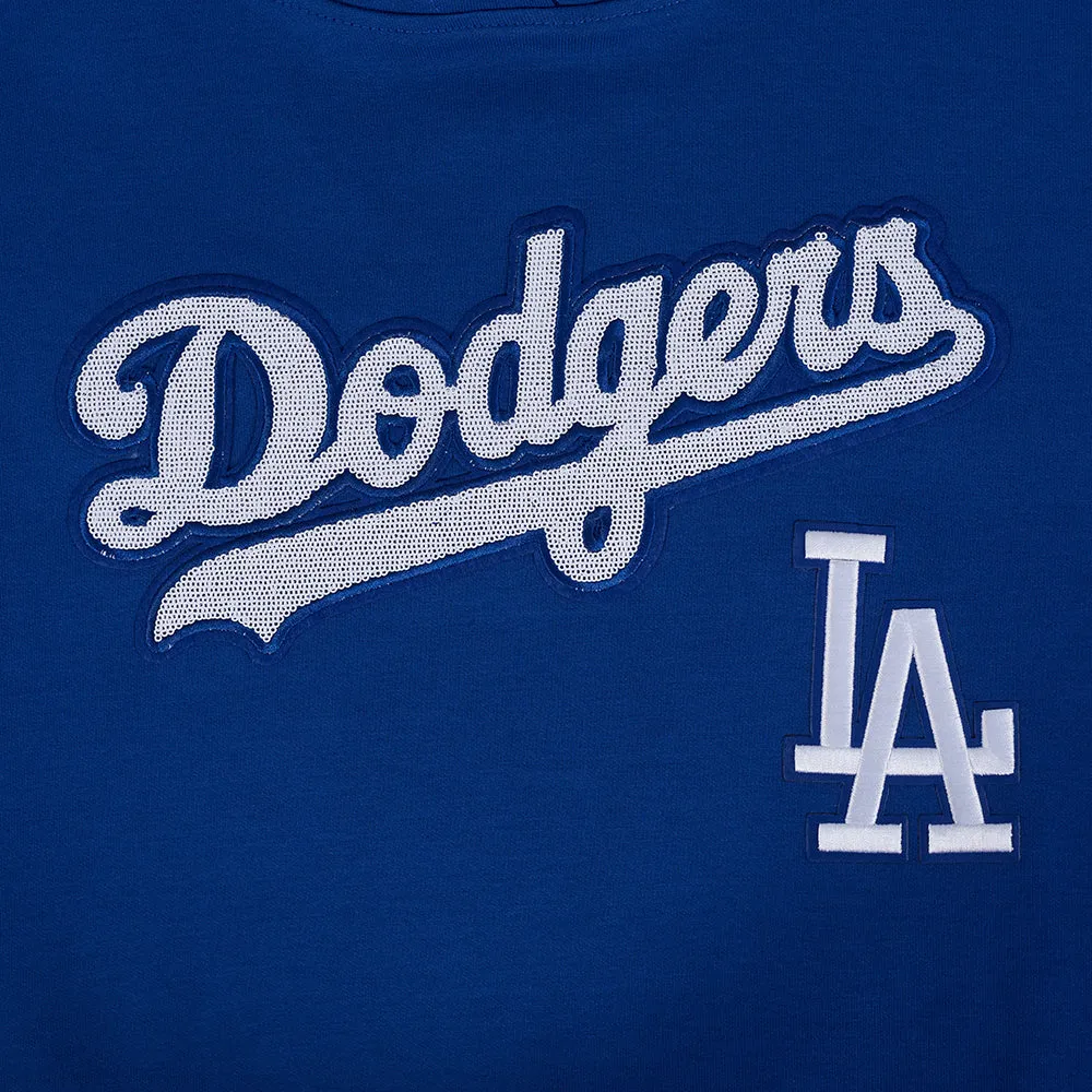 MLB LOS ANGELES DODGERS GAME DAY CLASSICS WOMEN'S DK CROPPED PO HOODIE (DODGER BLUE)