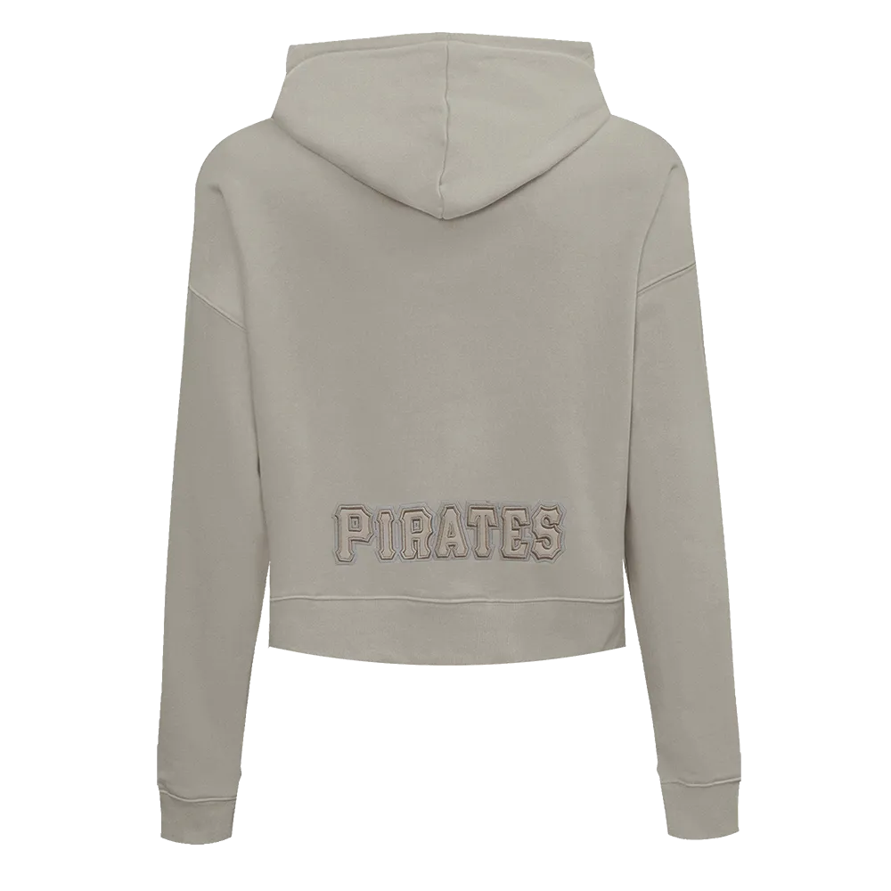 MLB PITTSBURGH PIRATES NEUTRAL WOMEN'S CROPPED PO HOODIE (TAUPE)