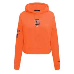 MLB SAN FRANCISCO GIANTS CLASSIC WOMEN'S CROPPED PO HOODIE (ORANGE)