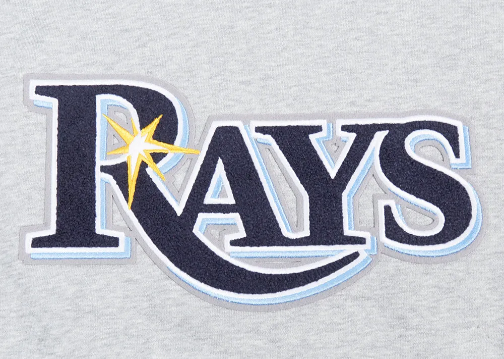 MLB TAMPA BAY RAYS CLASSIC WOMEN'S FLC CROPPED PO HOODIE (HEATHER GREY)