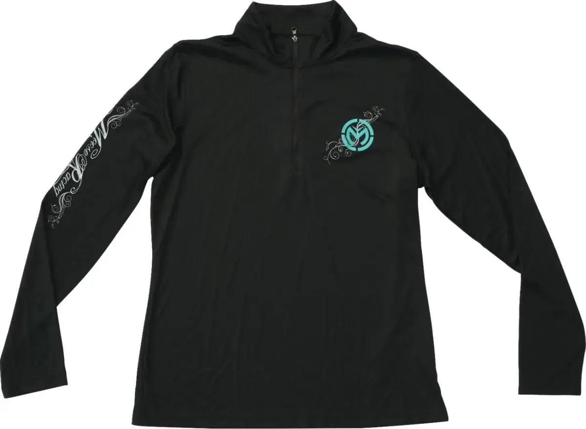 Moose Racing Flourish Half Zip Ladies Pullover Black