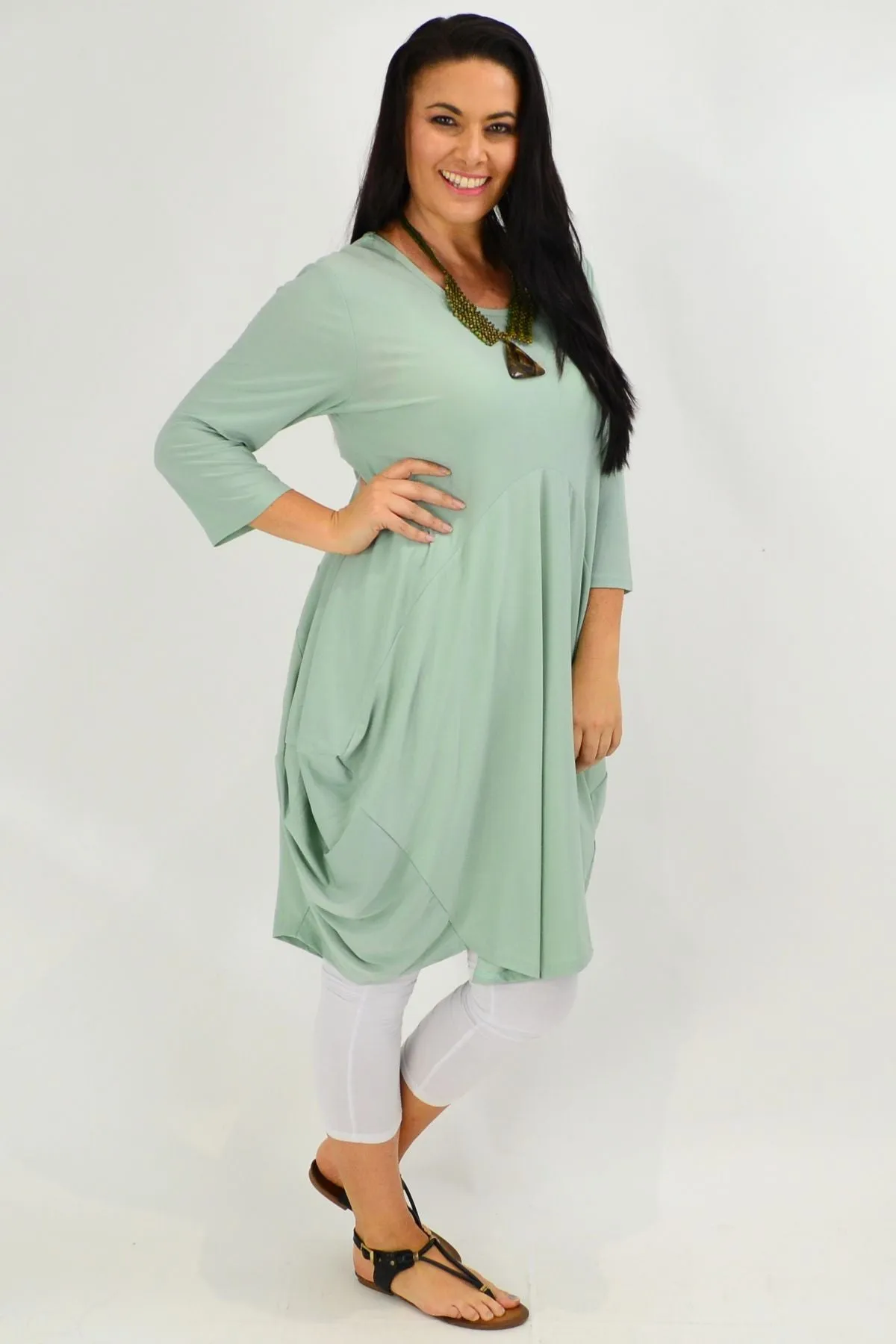 Moss Green Sophia Tunic Dress