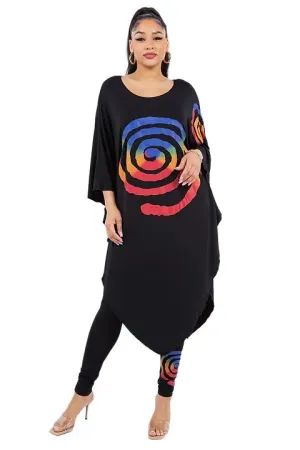 Multi Mid Length Tunic Set