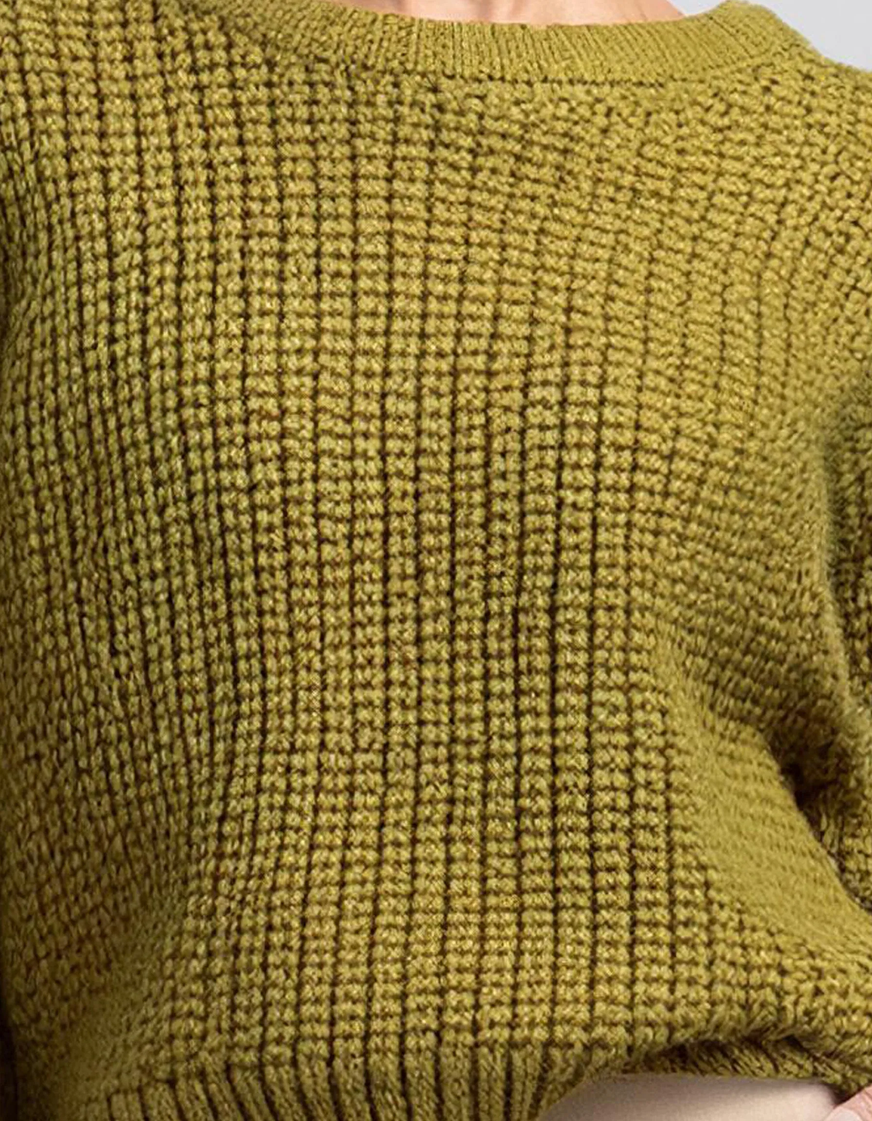 Mustard Yellow Cable Knit Pullover