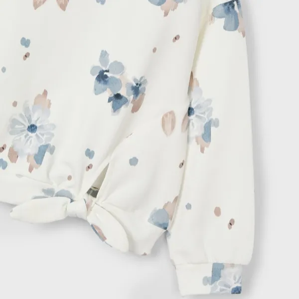 Natural Painted Flowers Pullover