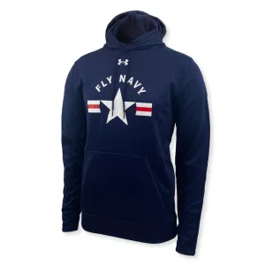 Navy Under Armour Fly Navy Pullover Hood (Navy)